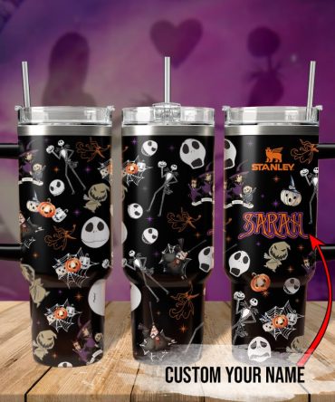 The Nightmare Before Christmas Movies Custom Stanley Quencher 40Oz Stainless Steel Tumbler With Handle