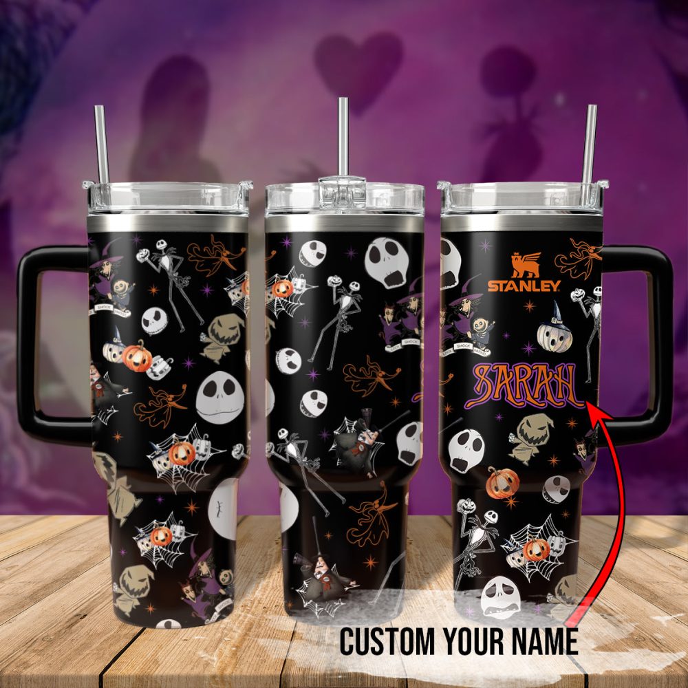 The Nightmare Before Christmas Movies Custom Stanley Quencher 40Oz Stainless Steel Tumbler With Handle