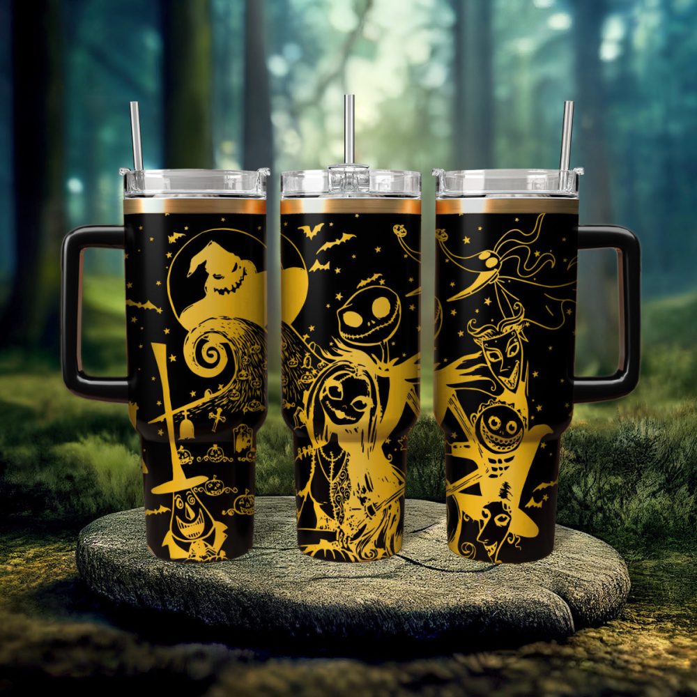The Nightmare Before Christmas Movies Custom Stanley Quencher 40Oz Stainless Steel Tumbler With Handle