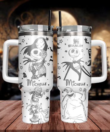 The Nightmare Before Christmas Movies Custom Stanley Quencher 40Oz Stainless Steel Tumbler With Handle