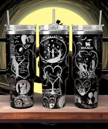 The Nightmare Before Christmas Movies Custom Stanley Quencher 40Oz Stainless Steel Tumbler With Handle