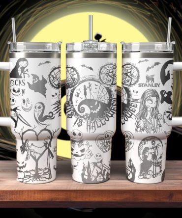 The Nightmare Before Christmas Movies Custom Stanley Quencher 40Oz Stainless Steel Tumbler With Handle
