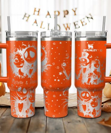The Nightmare Before Christmas Movies Custom Stanley Quencher 40Oz Stainless Steel Tumbler With Handle