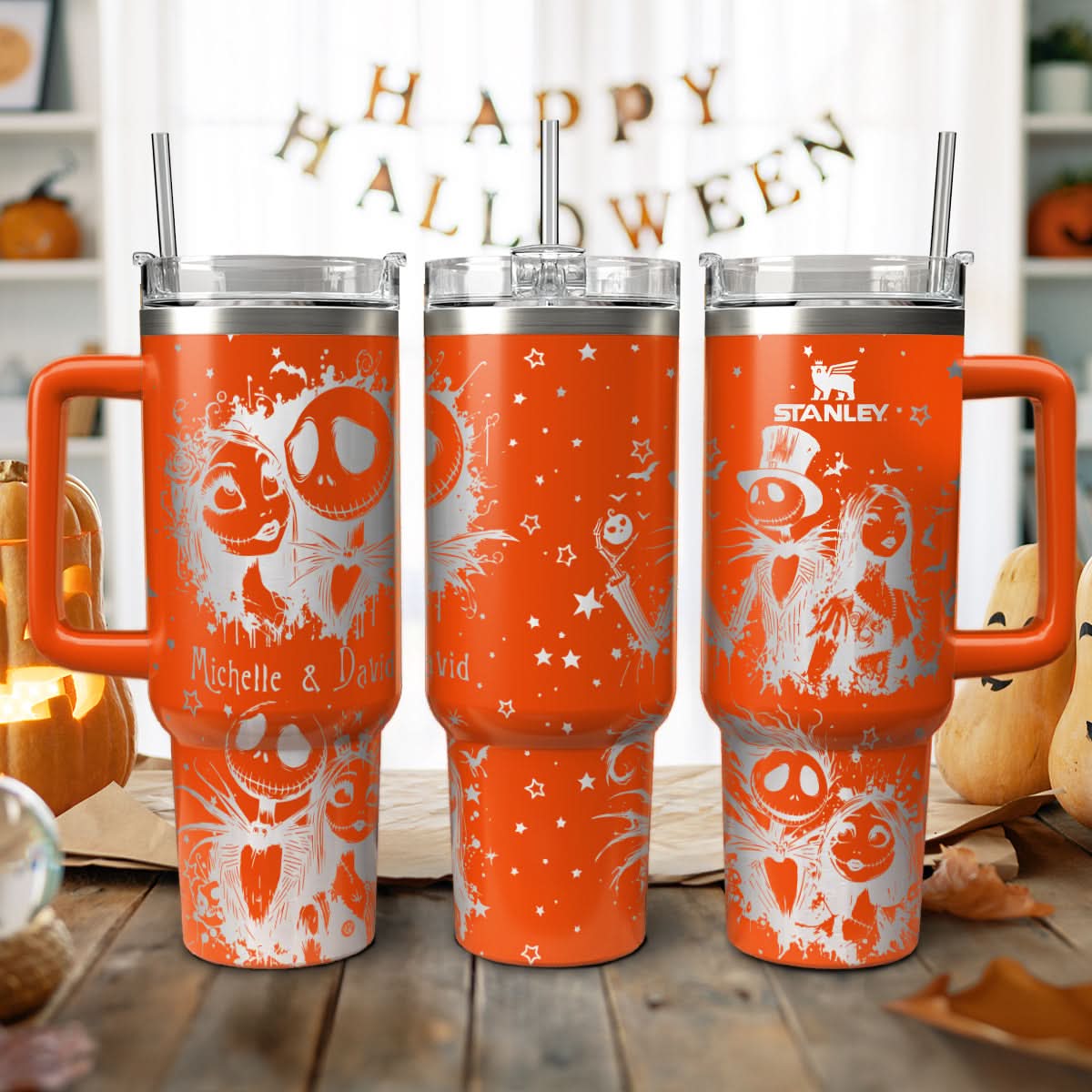 The Nightmare Before Christmas Movies Custom Stanley Quencher 40Oz Stainless Steel Tumbler With Handle