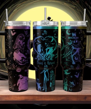 The Nightmare Before Christmas Movies Custom Stanley Quencher 40Oz Stainless Steel Tumbler With Handle