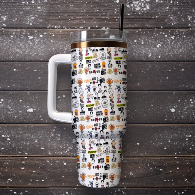 The Office Tv Series Custom Stanley Quencher 40Oz Stainless Steel Tumbler With Handle - Image 2