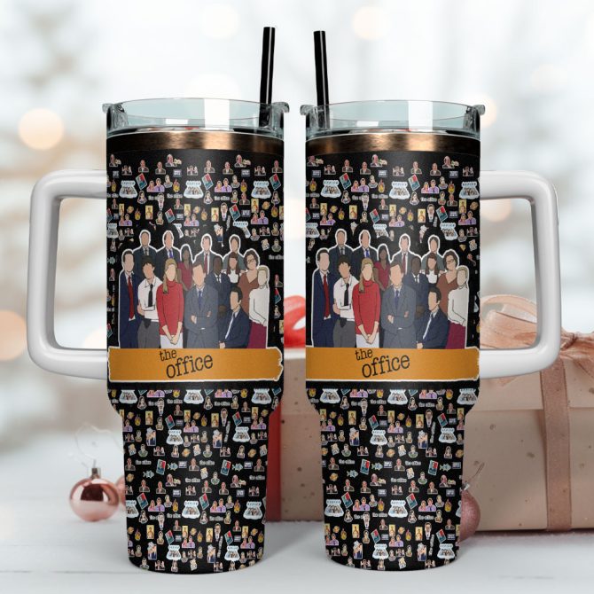 The Office Tv Series Custom Stanley Quencher 40Oz Stainless Steel Tumbler With Handle - Image 4