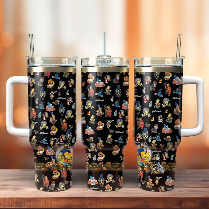 The Simpsons Tv Series Custom Stanley Quencher 40Oz Stainless Steel Tumbler With Handle
