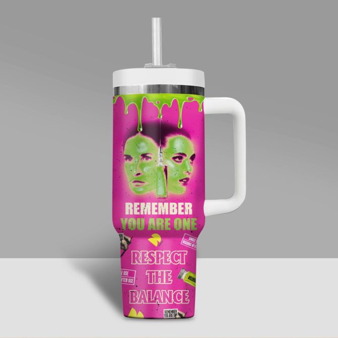 The Substance Movies Custom Stanley Quencher 40Oz Stainless Steel Tumbler With Handle - Image 3