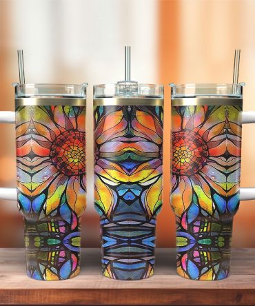 The Sunflower Custom Stanley Quencher 40Oz Stainless Steel Tumbler With Handle