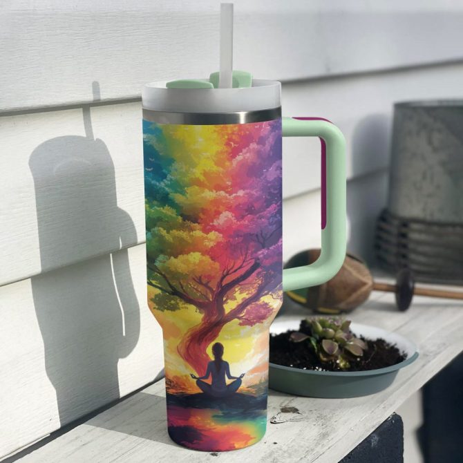 Tree Of Harmony Of The Soul Custom Stanley Quencher 40Oz Stainless Steel Tumbler With Handle - Image 2