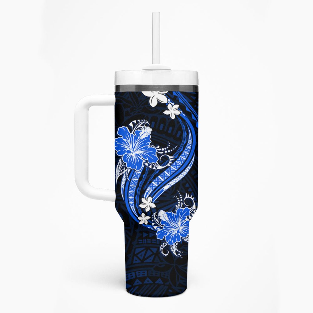 Tropical Flowers Custom Stanley Quencher 40Oz Stainless Steel Tumbler - Image 2
