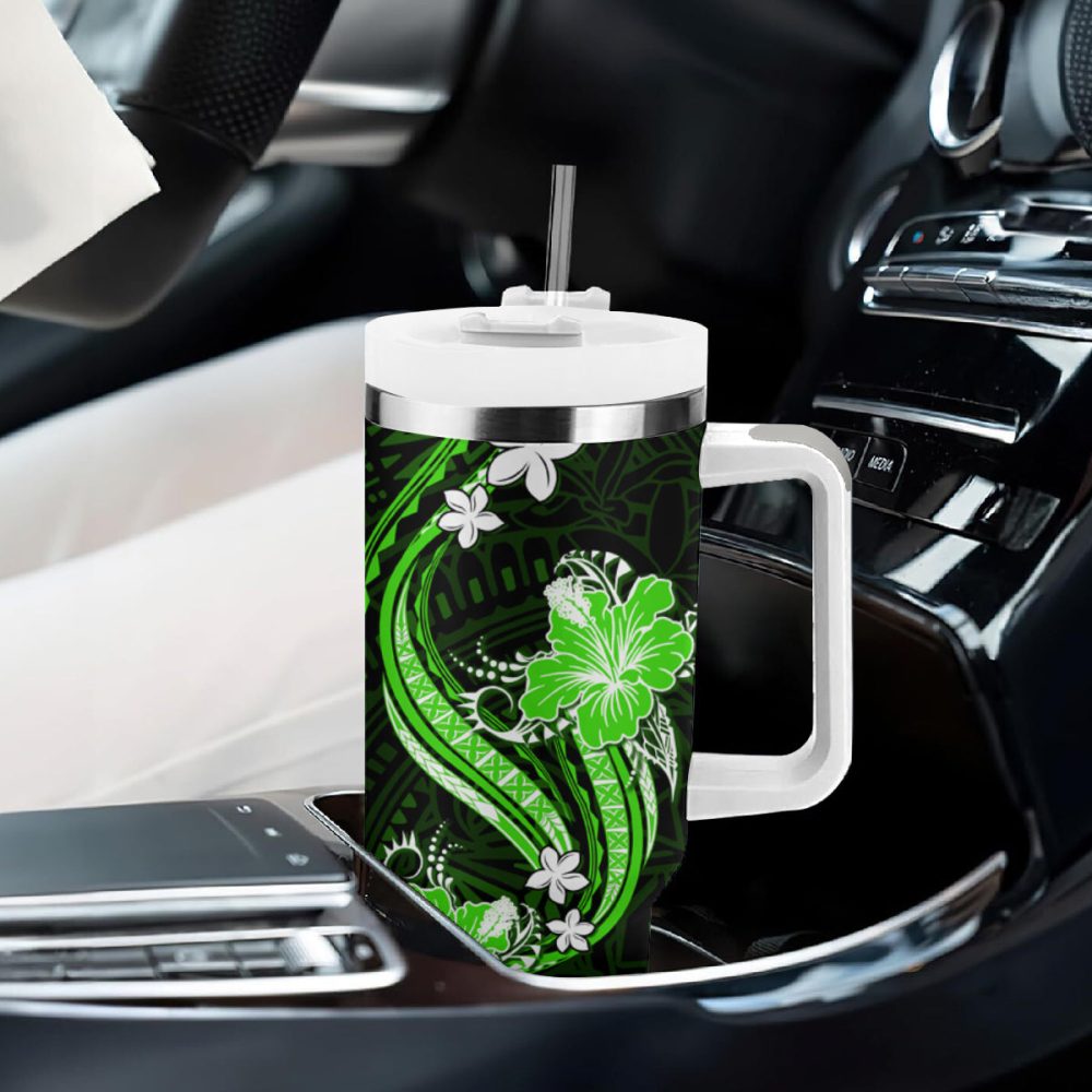 Tropical Flowers Custom Stanley Quencher 40Oz Stainless Steel Tumbler - Image 9