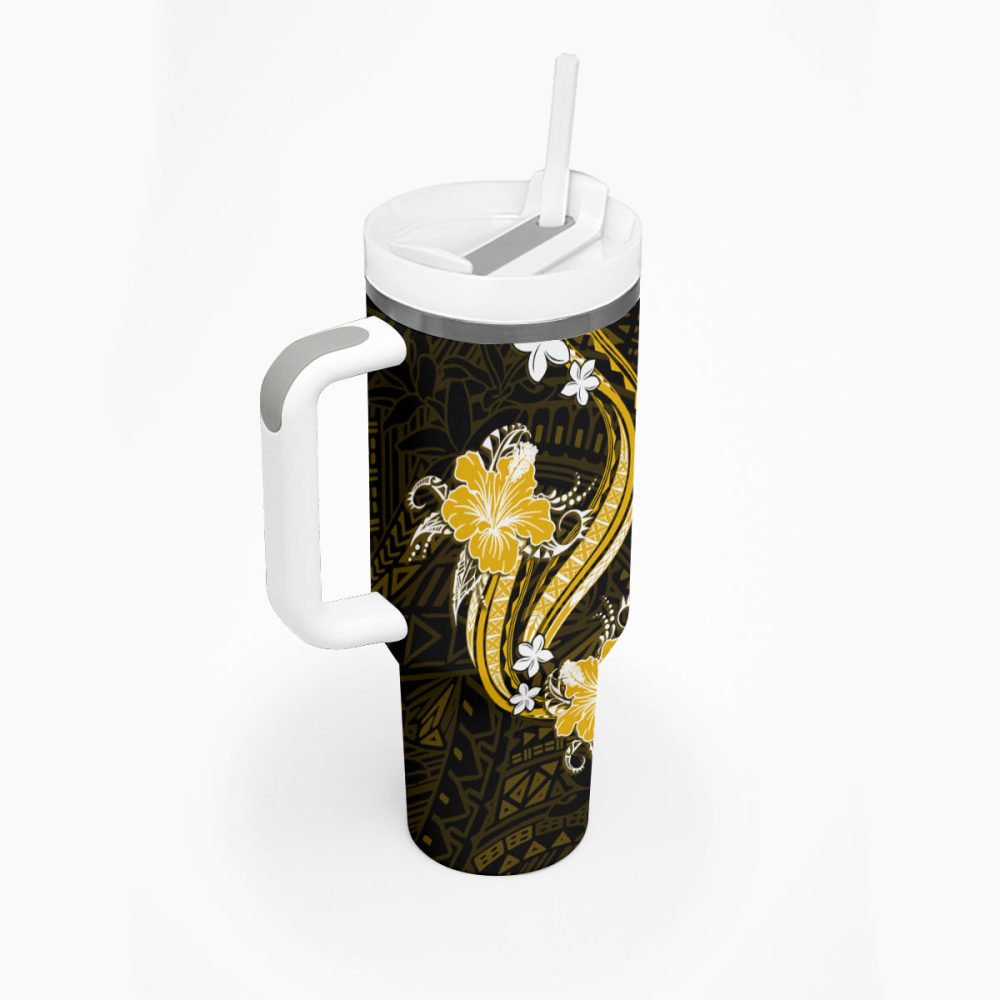 Tropical Flowers Custom Stanley Quencher 40Oz Stainless Steel Tumbler - Image 3