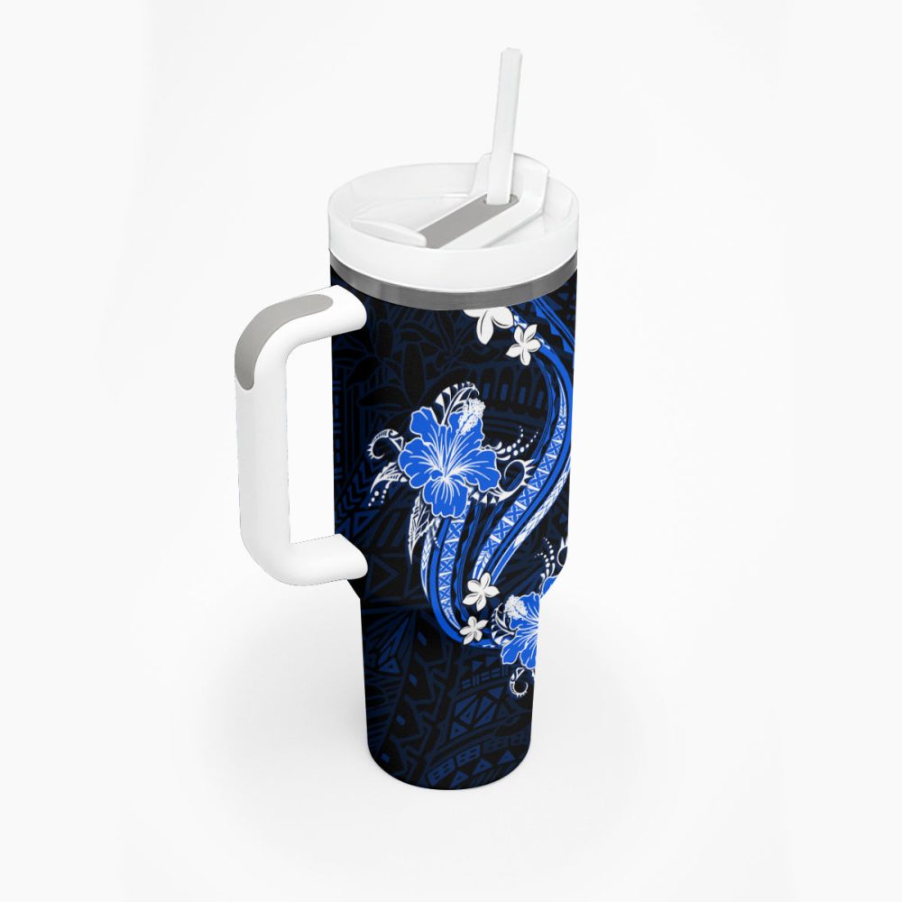Tropical Flowers Custom Stanley Quencher 40Oz Stainless Steel Tumbler - Image 3