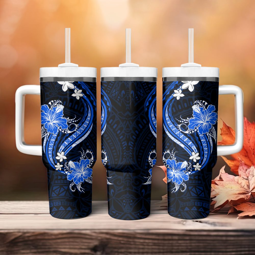 Tropical Flowers Custom Stanley Quencher 40Oz Stainless Steel Tumbler - Image 5