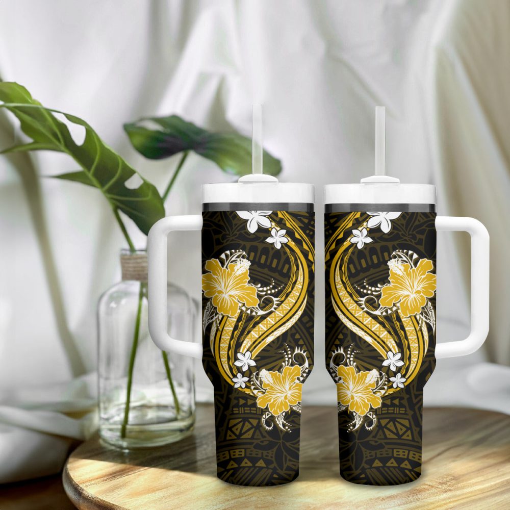 Tropical Flowers Custom Stanley Quencher 40Oz Stainless Steel Tumbler - Image 10