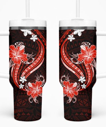 Tropical Flowers Custom Stanley Quencher 40Oz Stainless Steel Tumbler