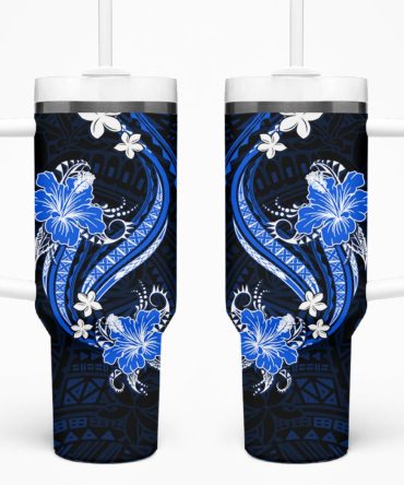 Tropical Flowers Custom Stanley Quencher 40Oz Stainless Steel Tumbler