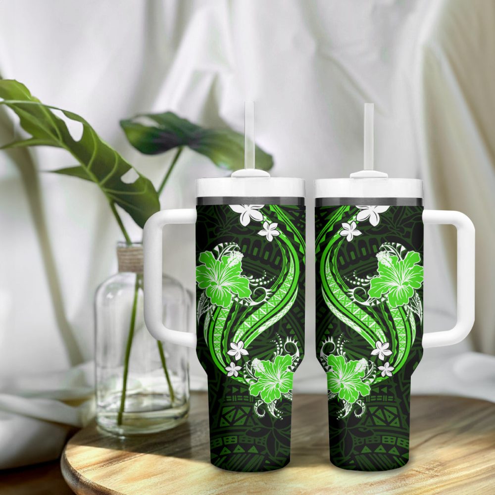 Tropical Flowers Custom Stanley Quencher 40Oz Stainless Steel Tumbler - Image 10