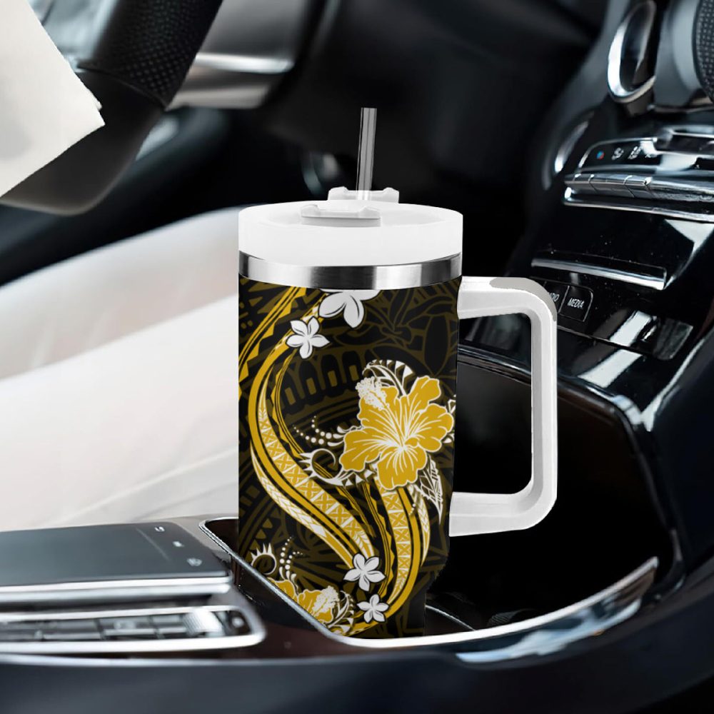 Tropical Flowers Custom Stanley Quencher 40Oz Stainless Steel Tumbler - Image 9