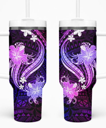 Tropical Flowers Custom Stanley Quencher 40Oz Stainless Steel Tumbler