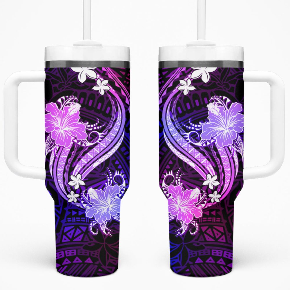 Tropical Flowers Custom Stanley Quencher 40Oz Stainless Steel Tumbler