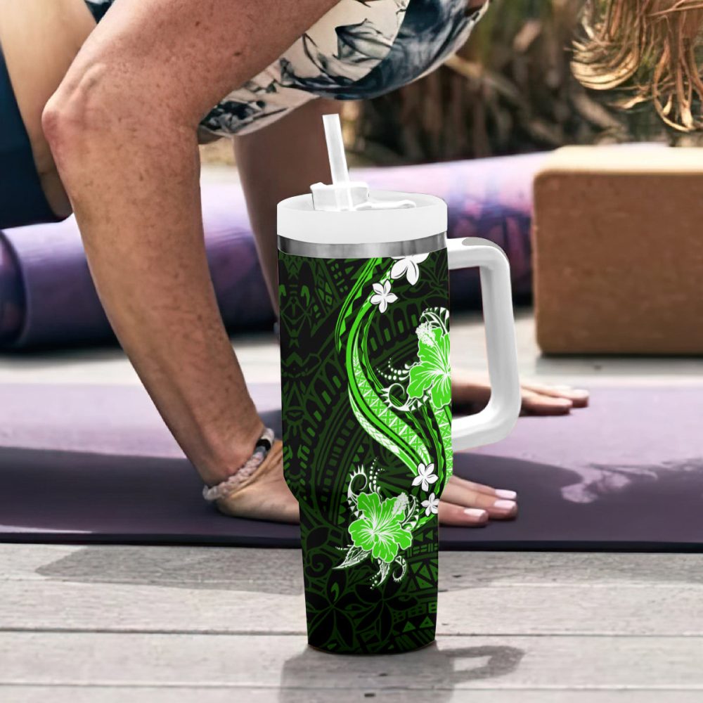 Tropical Flowers Custom Stanley Quencher 40Oz Stainless Steel Tumbler - Image 7