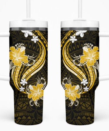 Tropical Flowers Custom Stanley Quencher 40Oz Stainless Steel Tumbler