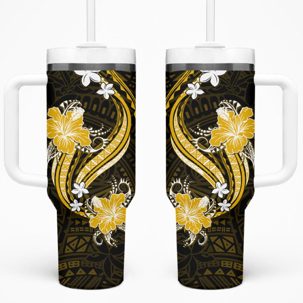 Tropical Flowers Custom Stanley Quencher 40Oz Stainless Steel Tumbler