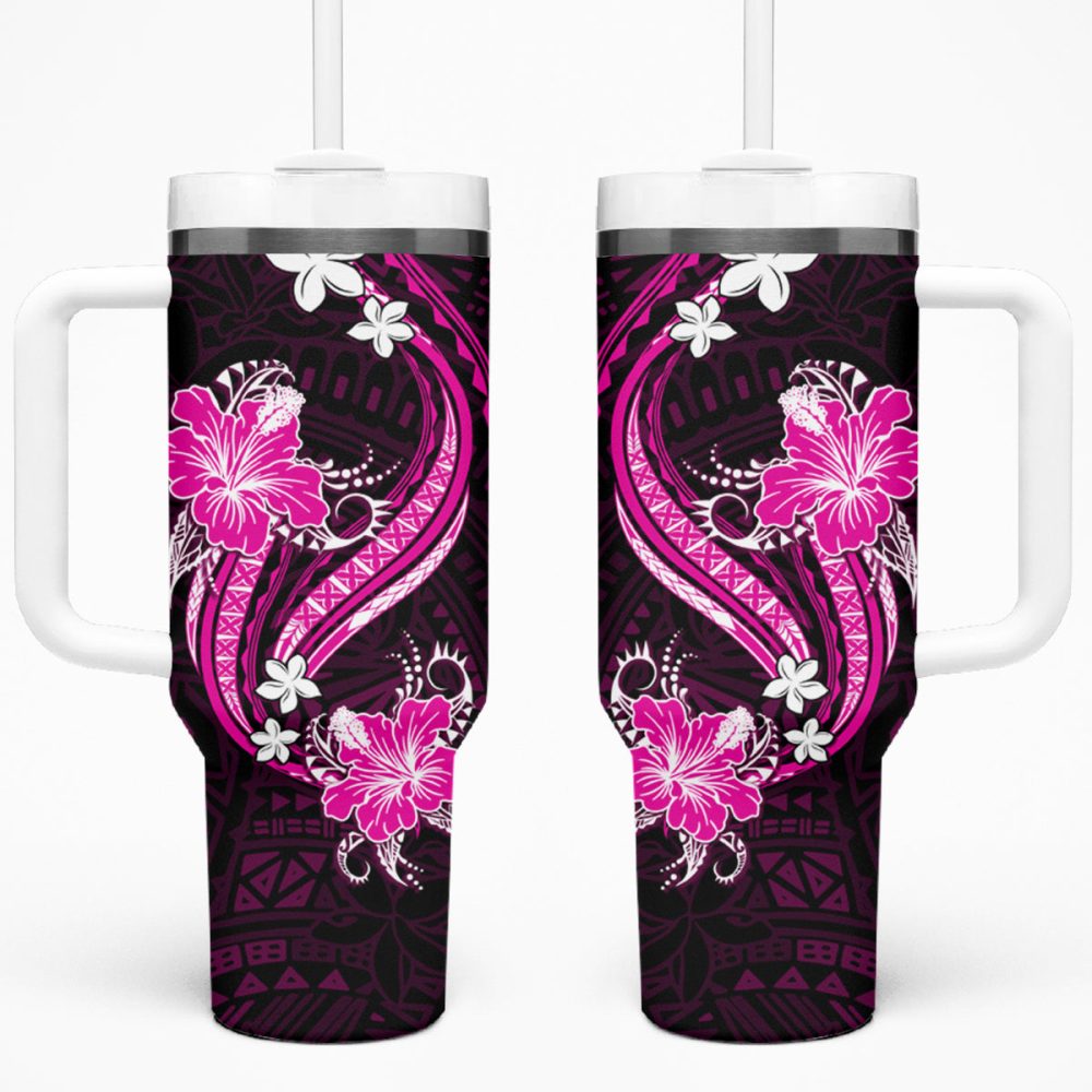 Tropical Flowers Custom Stanley Quencher 40Oz Stainless Steel Tumbler