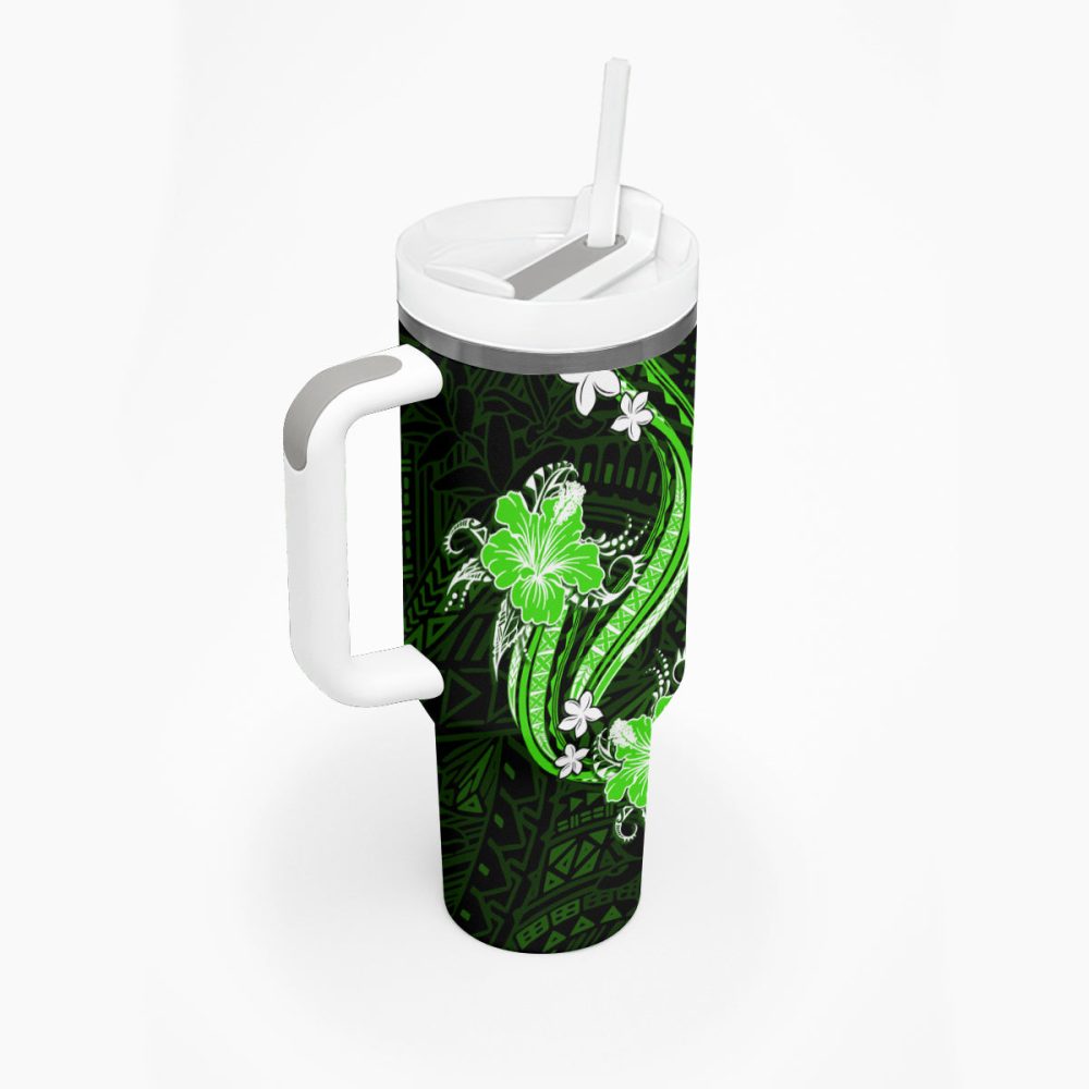 Tropical Flowers Custom Stanley Quencher 40Oz Stainless Steel Tumbler - Image 3