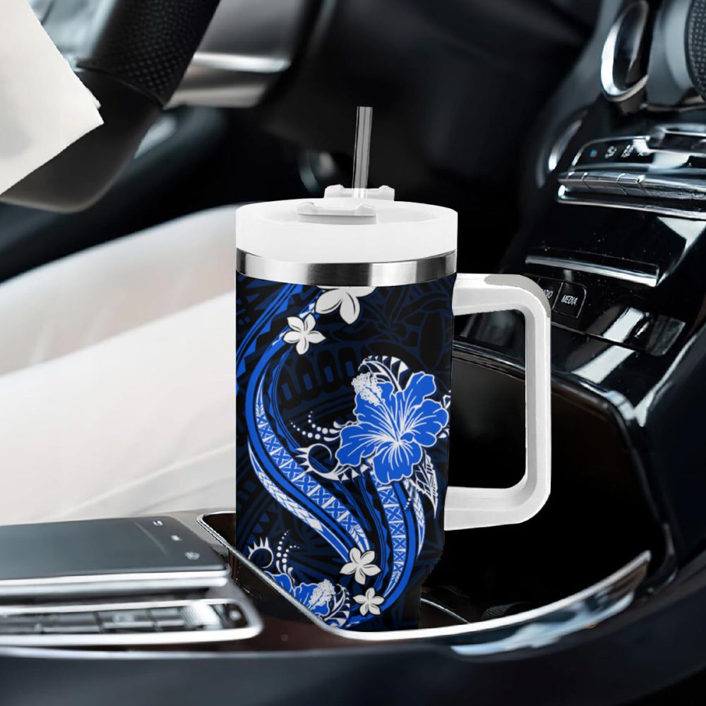 Tropical Flowers Custom Stanley Quencher 40Oz Stainless Steel Tumbler - Image 9