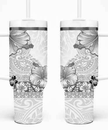 Tropical Hibiscus Flowers Custom Stanley Quencher 40Oz Stainless Steel Tumbler