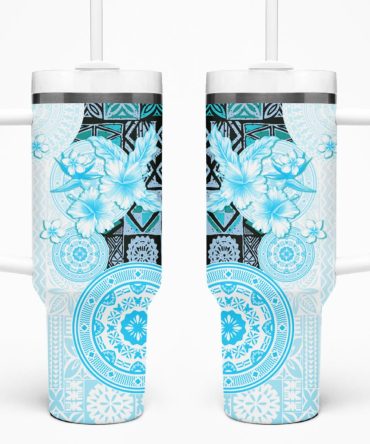Tropical Hibiscus Flowers Custom Stanley Quencher 40Oz Stainless Steel Tumbler