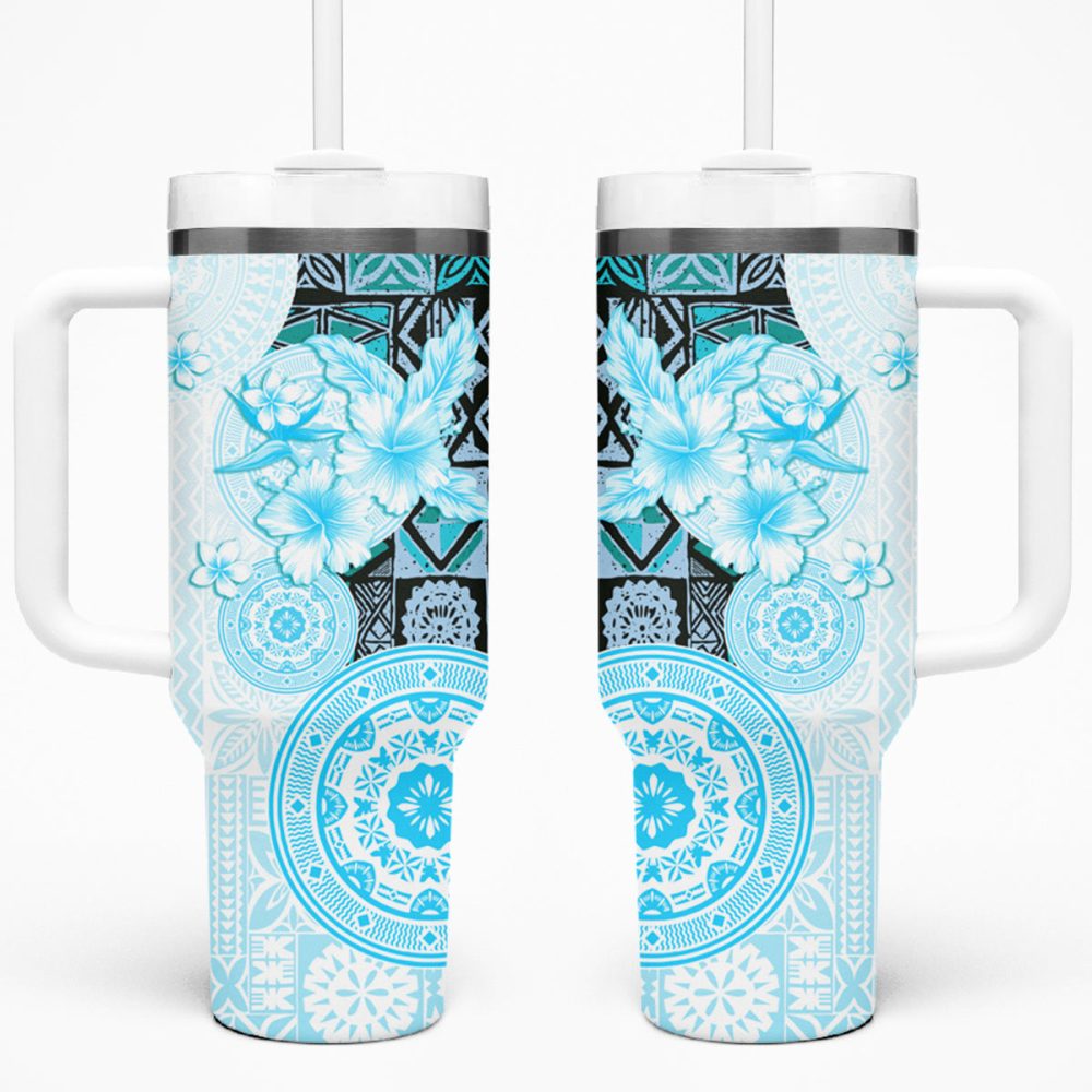 Tropical Hibiscus Flowers Custom Stanley Quencher 40Oz Stainless Steel Tumbler