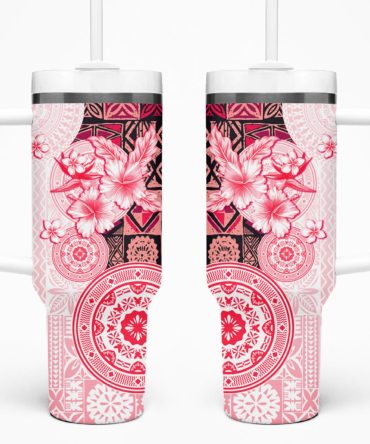 Tropical Hibiscus Flowers Custom Stanley Quencher 40Oz Stainless Steel Tumbler