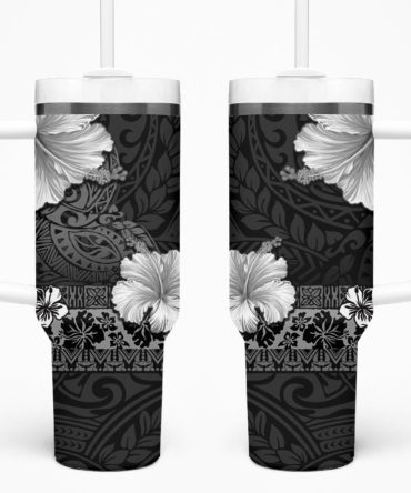 Tropical Hibiscus Flowers Custom Stanley Quencher 40Oz Stainless Steel Tumbler