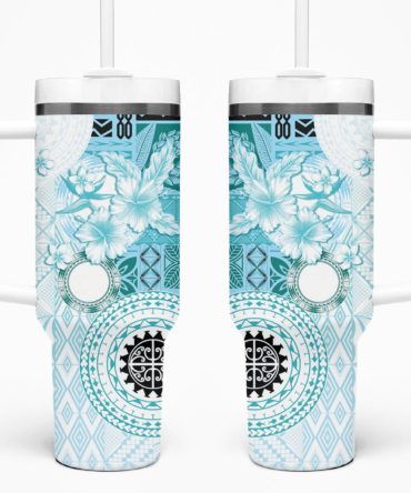 Tropical Hibiscus Flowers Custom Stanley Quencher 40Oz Stainless Steel Tumbler