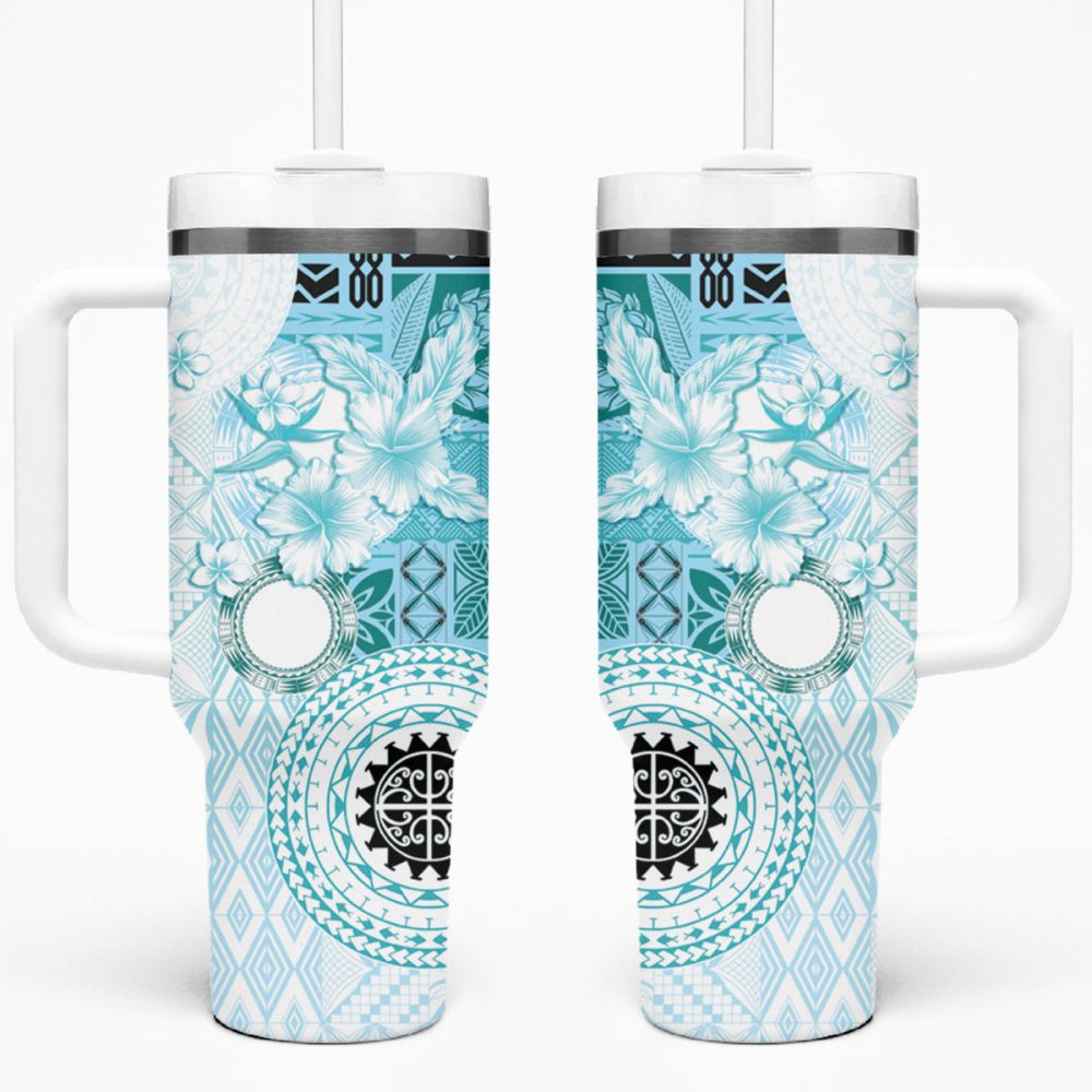 Tropical Hibiscus Flowers Custom Stanley Quencher 40Oz Stainless Steel Tumbler