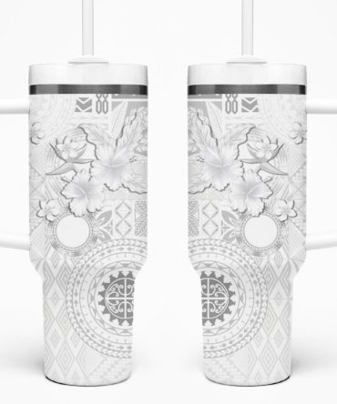 Tropical Hibiscus Flowers Custom Stanley Quencher 40Oz Stainless Steel Tumbler