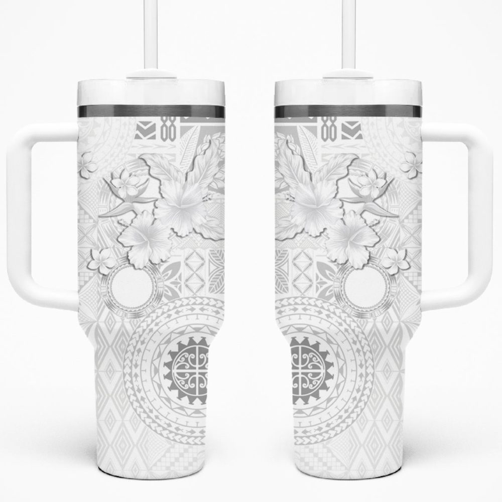 Tropical Hibiscus Flowers Custom Stanley Quencher 40Oz Stainless Steel Tumbler