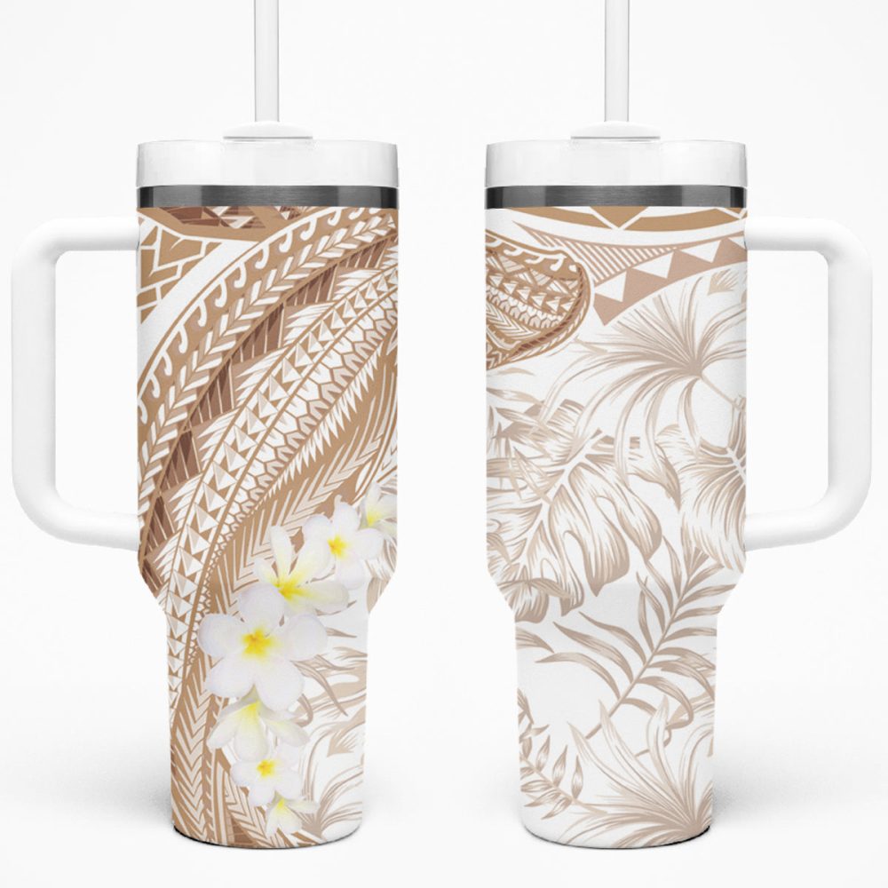 Tropical Plumeria Flowers Custom Stanley Quencher 40Oz Stainless Steel Tumbler