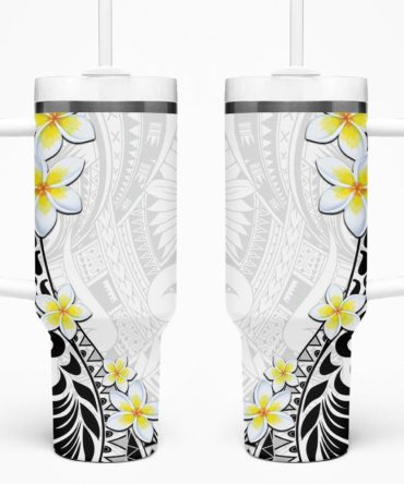 Tropical Plumeria Flowers Custom Stanley Quencher 40Oz Stainless Steel Tumbler