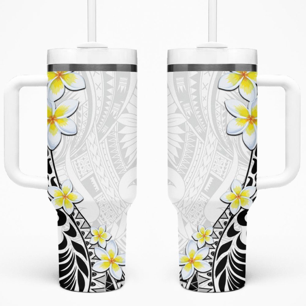 Tropical Plumeria Flowers Custom Stanley Quencher 40Oz Stainless Steel Tumbler