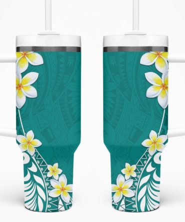 Tropical Plumeria Flowers Custom Stanley Quencher 40Oz Stainless Steel Tumbler