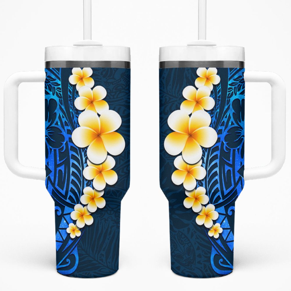 Tropical Plumeria Flowers Custom Stanley Quencher 40Oz Stainless Steel Tumbler