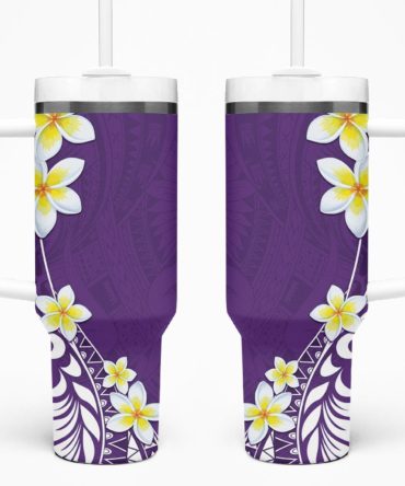Tropical Plumeria Flowers Custom Stanley Quencher 40Oz Stainless Steel Tumbler