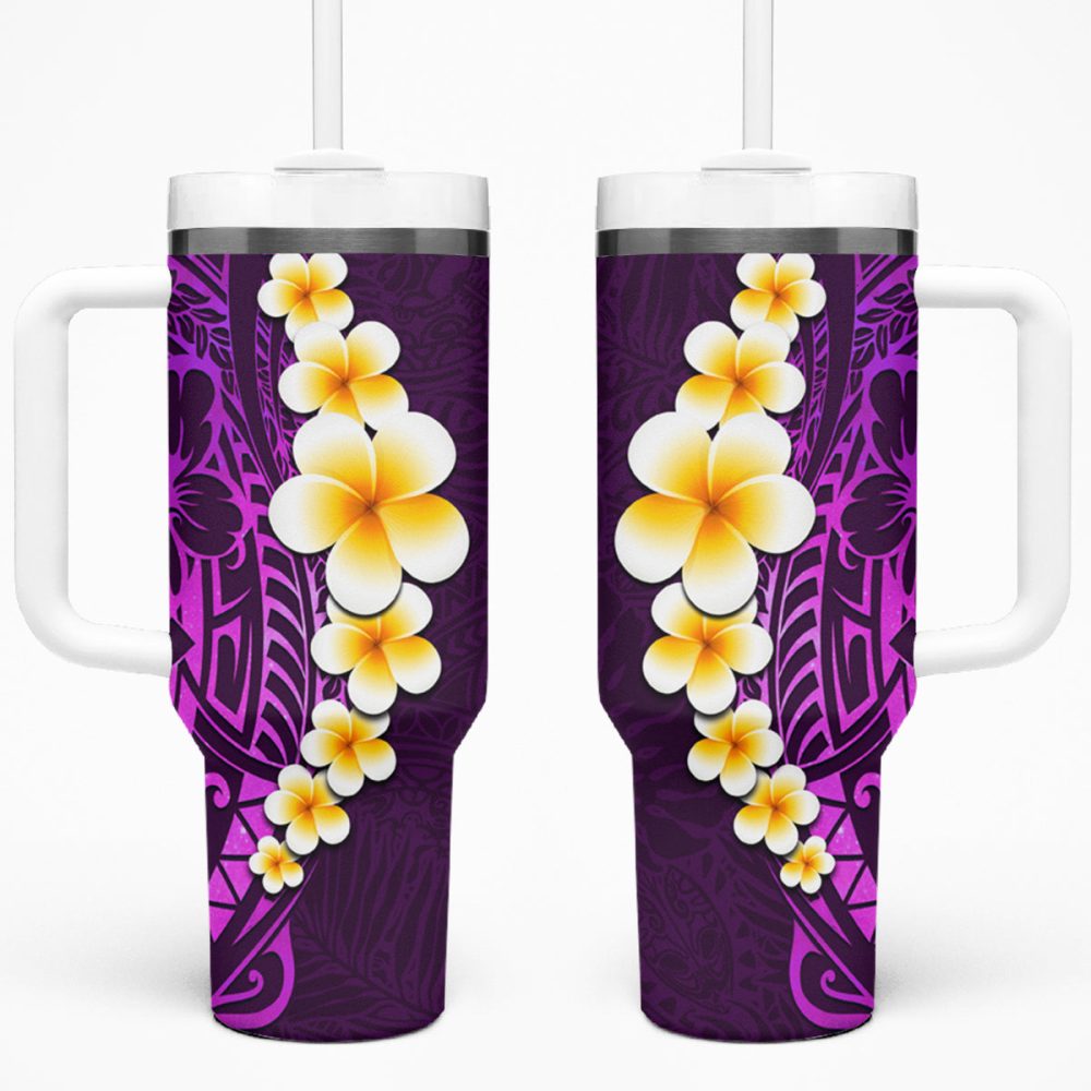 Tropical Plumeria Flowers Custom Stanley Quencher 40Oz Stainless Steel Tumbler