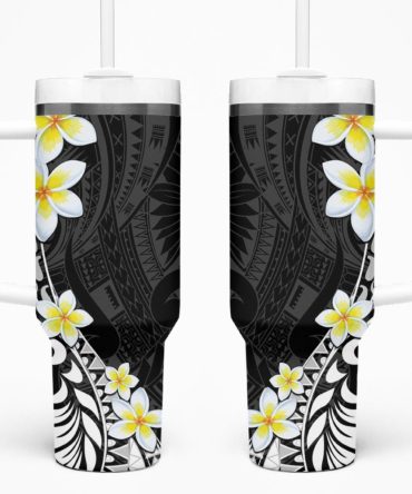Tropical Plumeria Flowers Custom Stanley Quencher 40Oz Stainless Steel Tumbler